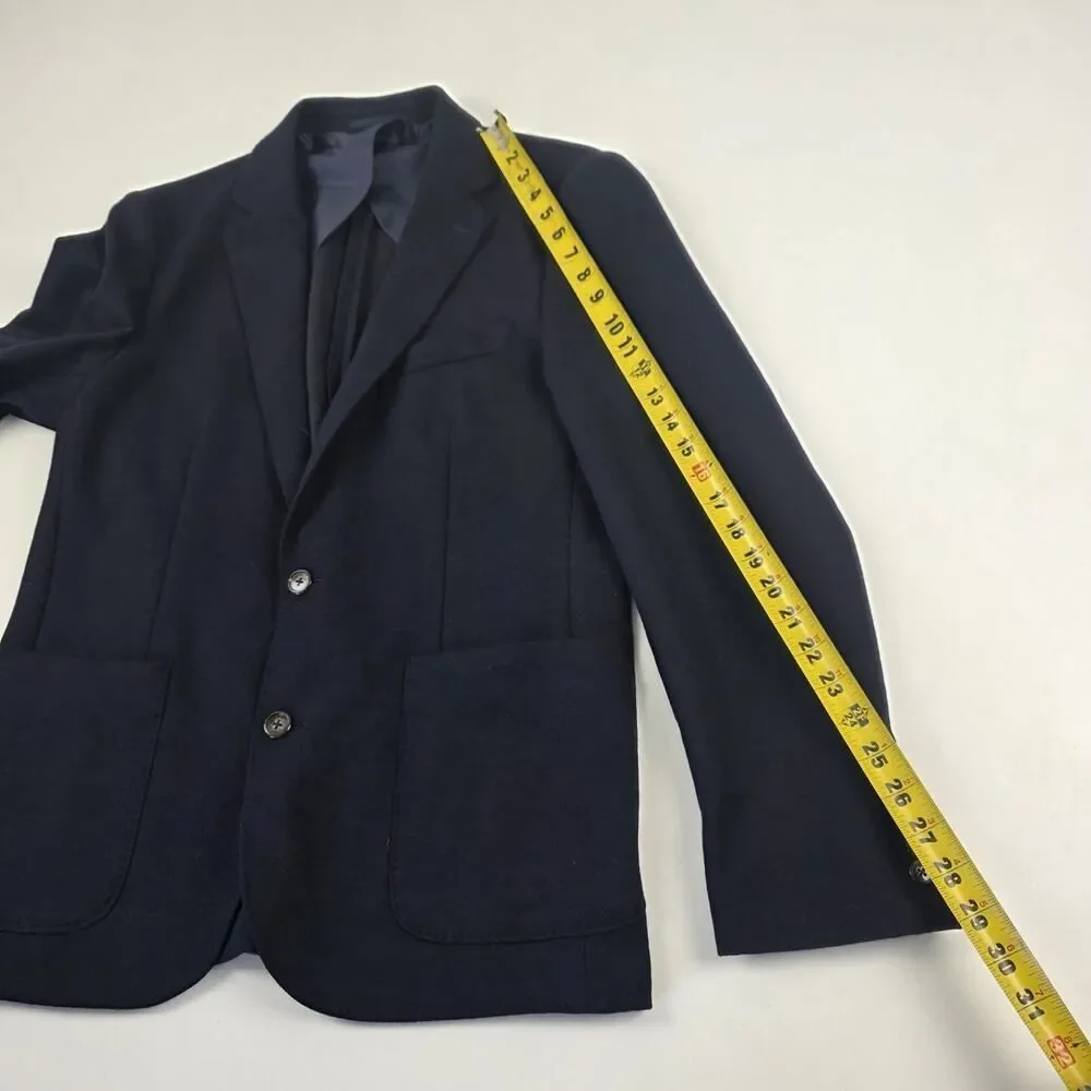 J.Crew Blazer Navy Blue jacket Sasual knit Medium 38 suit Wool Sport Coat NWT‎